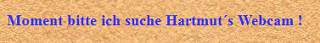 Moment bitte ich suche Hartmut&acute;s Webcam !